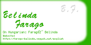belinda farago business card